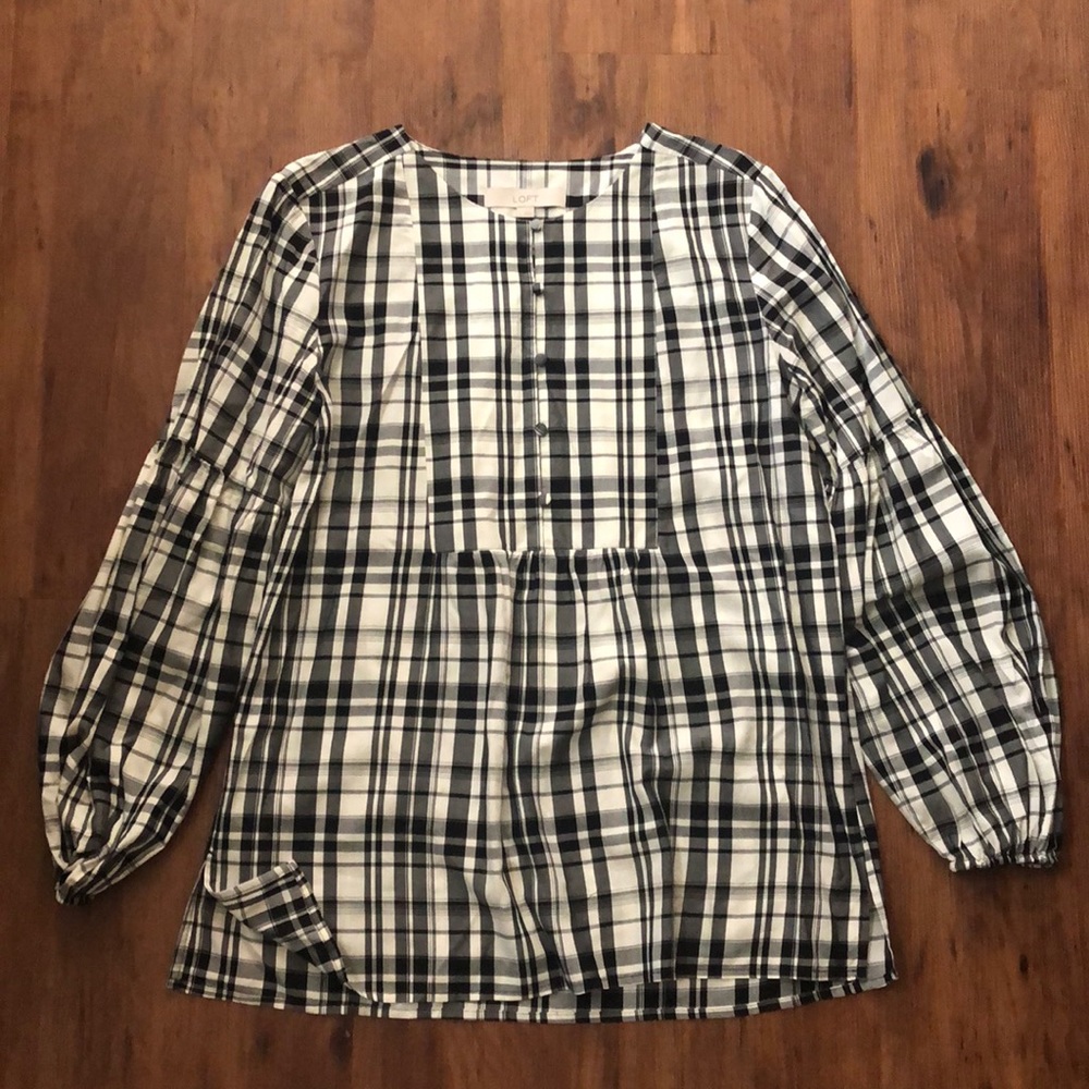 Loft Plaid top